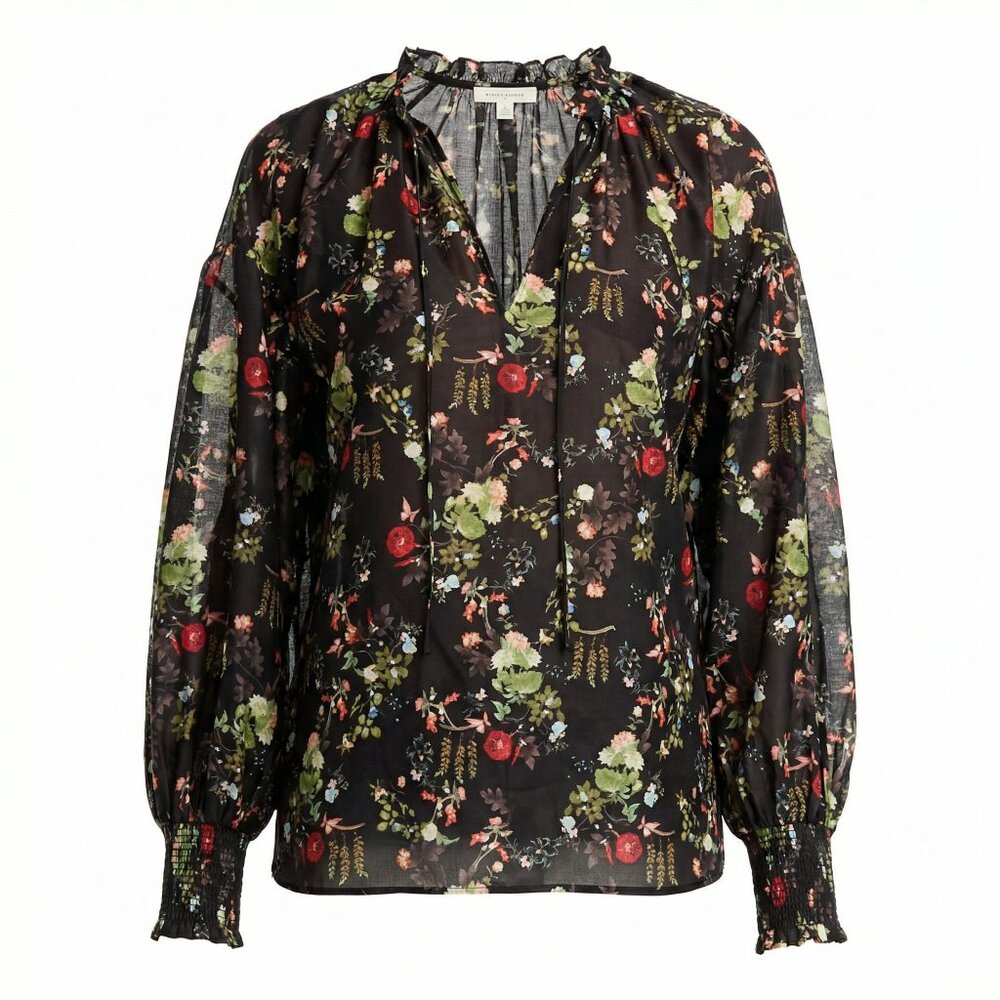Alice + Olivia Julius Smocked Cuff Blouse Women’s